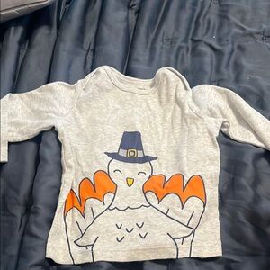 Carter’s Gray Kids Turkey Graphic Shirt. 18 months